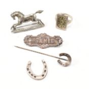 COLLECTION OF ASSORTED SILVER & WHITE METAL JEWELLERY