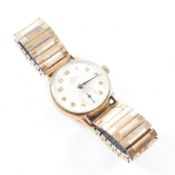 HALLMARKED 9CT GOLD CASED SMITHS DE LUXE DENNISON WRISTWATCH