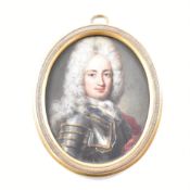 EARLY OIL ON COPPER MINIATURE OF A GENTLEMAN