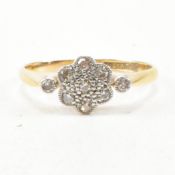 1920s 18CT GOLD & PLATINUM CLUSTER RING