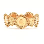 VINTAGE 9CT GOLD ONE RAND COIN SET BRACELET