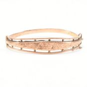 ANTIQUE HALLMARKED 9CT ROSE GOLD BANGLE BRACELET