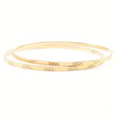 PAIR OF 18CT GOLD BANGLE BRACELETS