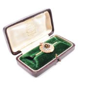 GEORGE VI ROYAL ENGINEERS RUBY SWEETHEART BAR BROOCH