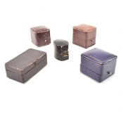 COLLECTION OF ASSORTED ANTIQUE & LATER JEWELLERY BOXES