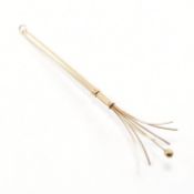 RETRO HALLMARKED 9CT GOLD SWIZZLE STICK NECKLACE PENDANT