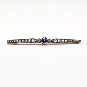 EARLY 20TH CENTURY SAPPHIRE & DIAMOND BROOCH PIN