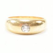 HALLMARKED 18CT GOLD & DIAMOND GYPSY RING