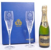 2007 QUEEN VICTORIA MAIDEN VOYAGE CHAMPAGNE & FLUTE BOXED SET