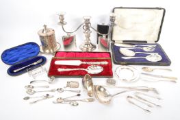 COLLECTION OF 19TH CENTURY AND LATER SILVER PLATED ITEMS