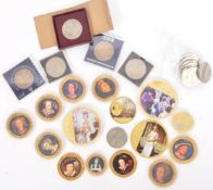 COLLECTION OF CASED COMMEMORATIVE COIN INC CROWNS