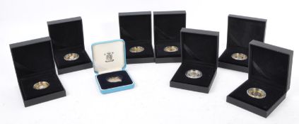 COLLECTION OF SILVER PROOF BI-METALLIC TWO POUND £2 COINS