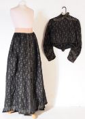 LATE VICTORIAN WOMENS COSTUME IN BLACK & GREY