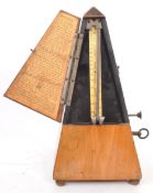 1950S MID CENTURY WALNUT VENEER CLOCKWORK METRONOME