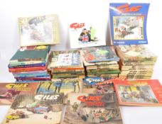 LARGE COLLECTION OF VINTAGE GILES ILLUSTRATED ANNUAL BOOKS