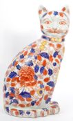 LARGE EARLY 20TH CENTURY 1920S JAPANESE IMARI CAT FIGURE