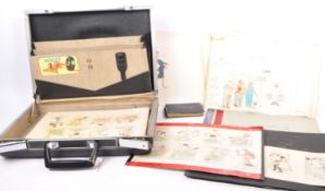 MID CENTURY PEN, INK & COLOUR SKETCHES & CARICATURES