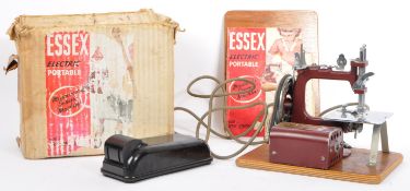 VINTAGE ESSEX ELECTRIC PORTABLE MINIATURE SEWING MACHINE