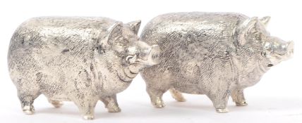 GERMAN 800 SILVER PLATE TABLE CONDIMENTS ( SALT & PEPPER)