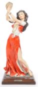 LATE 20TH CENTURY CAPODIMONTE GYPSY DANCER GIRL FIGURINE