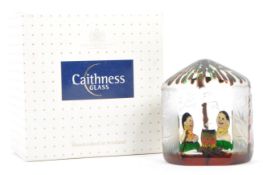 CHAITHNESS SCOTLAND LIMITED EDITION SIGNED GLASS PAPERWEIGHT