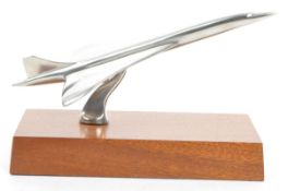 1970'S CAST ALUMINIUM APPRENTICE PIECE CONCORDE SCULPTURE