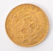 1898 BOER SOUTH AFRICAN REPUBLIC ONE POND GOLD COIN