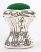 WHITE METAL SILVER 925 STAMPED CORSET PIN CUSHION