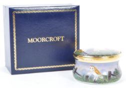 CIRCA 1998 MOORCROFT LIMITED EDITION SIGNED ENAMEL TRINKET BOX