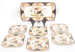 EARLY 20TH CENTURY DENEIGH SANDWICH SERVICE BY WOODS BURSLEM
