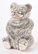 WHITE METAL 925 SILVER TEDDY BEAR PIN CUSHION