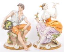 TWO 19TH CENTURY ITALIAN PORCELAIN FIGURES