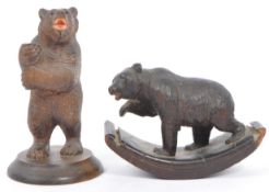 TWO 20TH CENTURY GERMAN BLACK FORREST BEAR FIGURES