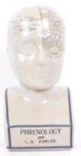 VINTAGE PHRENOLOGY CERAMIC BUSTS AFTER L. N. FOWLER