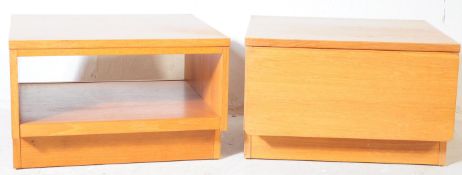 MID CENTURY RETRO TEAK LOW BEDSIDE CABINETS