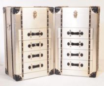 PAIR OF FLIGHT CASE ALUMINIUM FLIGHT CASE BEDSIDE CHESTS
