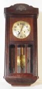 GEORGE V 1930S MAHOGANY CASED EIGHT DAY WALL CLOCK