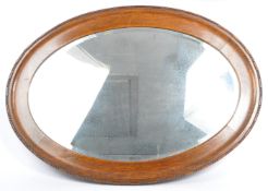 EARLY 20TH CENTURY EDWARDIAN OVAL MAHOGANY MIRROR
