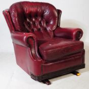 VINTAGE 20TH CENTURY CHESTERFIELD ROCKING ARMCHAIR