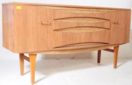 VINTAGE 1970S FAUX TEAK WOOD VENEER SIDEBOARD CREDENZA