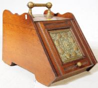 VICTORIAN MAHOGANY ARTS & CRAFTS STYLE COAL SCUTTLE