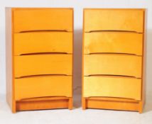 PAIR OF RETRO MID 20TH CENTURY PLYWOOD BEDSIDE CABINETS