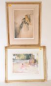 PAIR OF WILLIAM RUSSELL FLINT FRAMED & GLAZED PRINTS