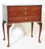 20TH CENTURY MAHOGANY CUTLERY CANTEEN ON LEGS