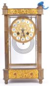 19TH CENTURY FRENCH GILT BRASS MANTEL PORTICO CLOCK