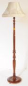 20TH CENTURY MAHOGANY TURNED WOOD STANDARD LAMP
