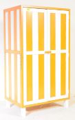 VINTAGE 20TH CENTURY ORANGE & WHITE KITCHEN CUPBOARD