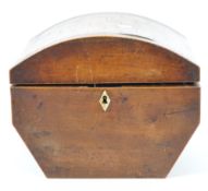 VICTORIAN 19TH CENTURY MAHOGANY DOME TOP SEWING BOX