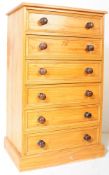 CONTEMPORARY COUNTRY PINE SIX DRAWER PEDESTAL CHEST