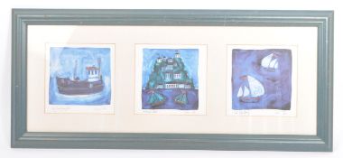 CONTEMPORARY NAUTICAL FRAMED GLAZED WALL ART BY LOUISE FOX